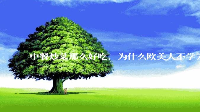 中餐炒菜那么好吃，为什么欧美人不学去？